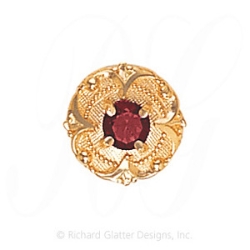 GS472 PT - 14 Karat Gold Pink Tourmaline Slide 